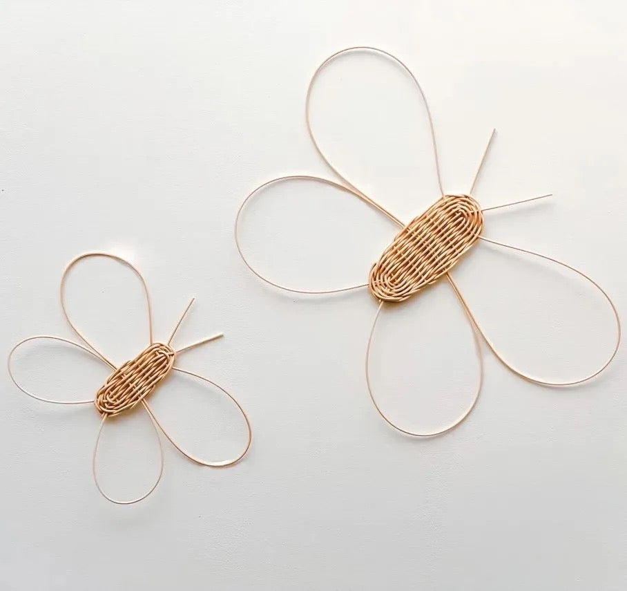 Rattan Butterfly Wall Decor Set of 2